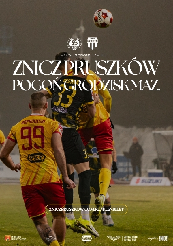Bilety MKS Znicz Pruszków vs Pogoń Grodzisk Maz.
